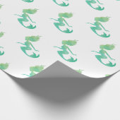 Mermaid waterverf cadeaupapier (Hoek)