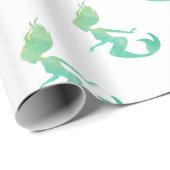 Mermaid waterverf cadeaupapier (Rol Hoek)