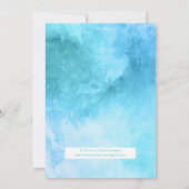 Mermaid Waterverf Gold Baby shower Invitation Kaart (Achterkant)