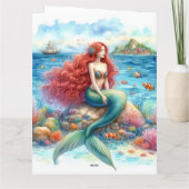 Mermaid waterverf kaart (Achterkant)