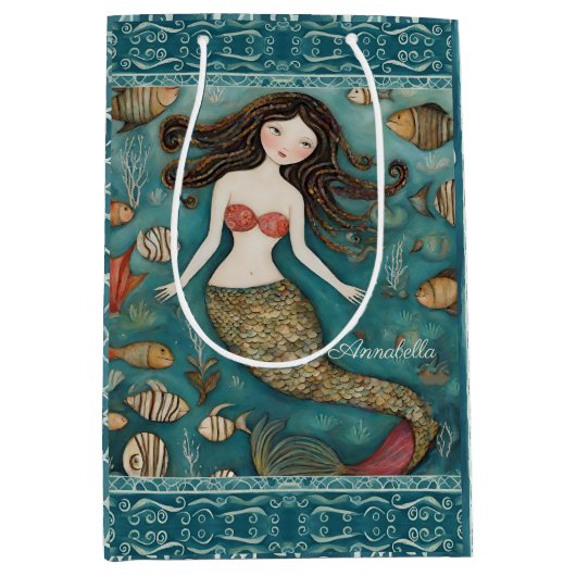 Mermaid Waterverf Medium Cadeauzakje (Voorkant)
