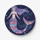 Mermaid Waterverf Papieren Bordje (Voorkant)