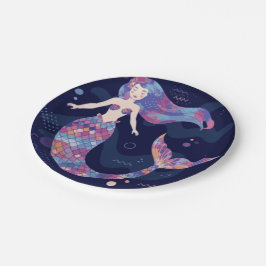 Mermaid Waterverf Papieren Bordje