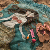 Mermaid Waterverf Strandlaken