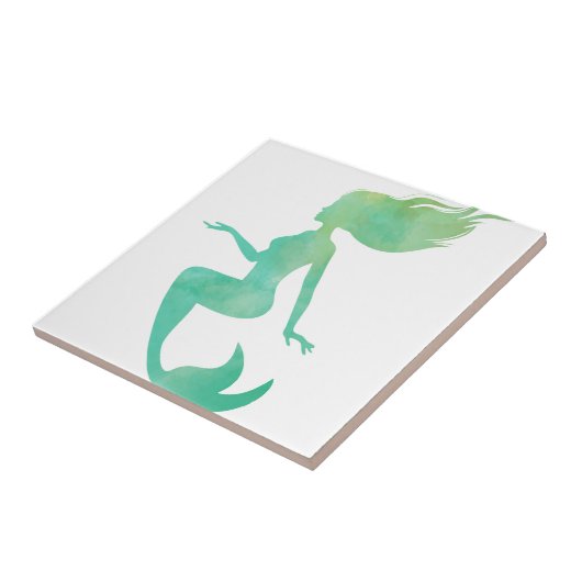 Mermaid waterverf tegeltje (Zijkant)