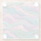 Mermaid Waves Glazen Onderzetter (Achterkant)