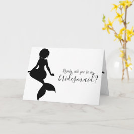 Mermaid Weddenschap word jij mijn Bridesmaid Kaart
