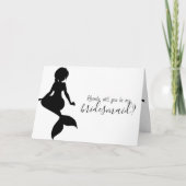 Mermaid Weddenschap word jij mijn Bridesmaid Kaart (Voorkant)