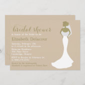 Mermaid Wedding Gown Old Bridal Shower Kaart (Voorkant / Achterkant)