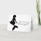 Mermaid Wedding word jij mijn bloemmeisje Kaart (Voorkant)