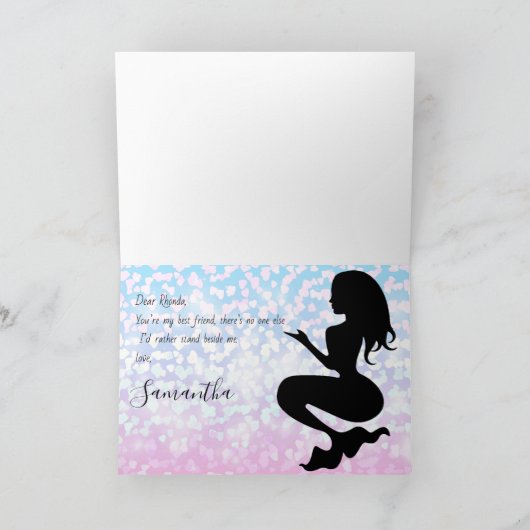 Mermaid Wedding, word jij mijn dienstmeisje van ee Kaart (Binnen)