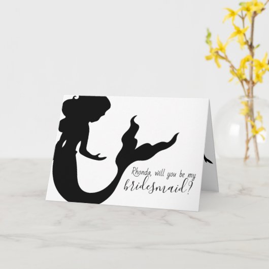 Mermaid Wedding wordt mijn briefkaart (Gele Bloem)