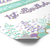 Mermaid Welcome Sign 1st Birthday Decor Zee Ocean Poster (Hoek)