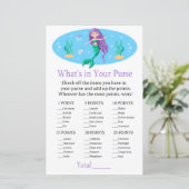 Mermaid What's in your purse game baby shower (Staand voorkant)