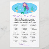 Mermaid What's in your purse game baby shower (Voorkant)