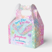 Mermaid whimsical first birthday custom bedankdoosjes (Voorkant Zijde)