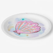 Mermaid Whimsical onder de Zee Birthday Party Papieren Bordje (Gekanteld)