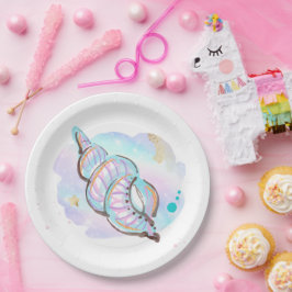 Mermaid Whimsical onder de Zee Birthday Party Papieren Bordje