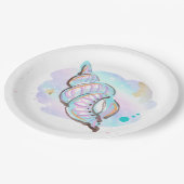Mermaid Whimsical onder de Zee Birthday Party Papieren Bordje (Gekanteld)