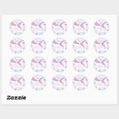 Mermaid Whimsical onder de Zee Birthday Party Ronde Sticker (Vel)
