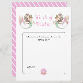Mermaid Wisdom Brown mama Baby shower onder het Ze Kaart