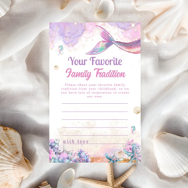 Mermaid Wishes Family Tradition Card (Creator heeft geüpload)