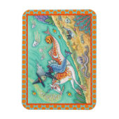 MERMAID WITCH, HALLOWEEN MERHORSE FANTASY MAGNET MAGNEET (Verticaal)