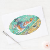 MERMAID WITCH, HALLOWEEN MERHORSE FANTASY STICKERS (Envelop)
