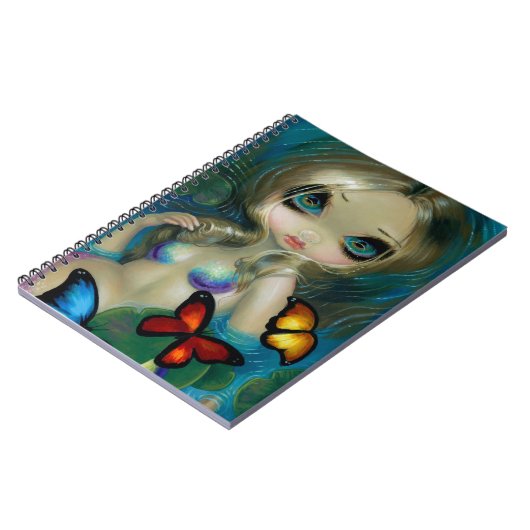 "Mermaid with Butterflies"-laptop Notitieboek (Linkerzijde)