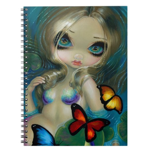 "Mermaid with Butterflies"-laptop Notitieboek (Voorkant)