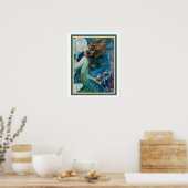 "Mermaid with Pearl" Art Deco van Henry Clive 16x2 Poster (Keuken)