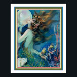 "Mermaid with Pearl" Art Deco van Henry Clive 16x2 Poster<br><div class="desc">Vividend gekleurd,  Art Deco print,  van Henry Clive getiteld "Zeemeermin met parel"</div>