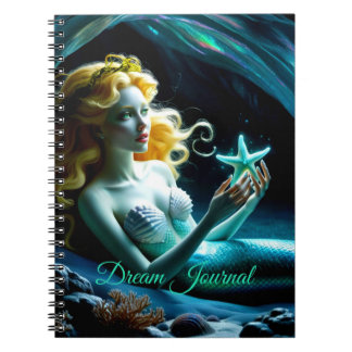 Mermaid With Starfish in Cave Dream Journal Notitieboek