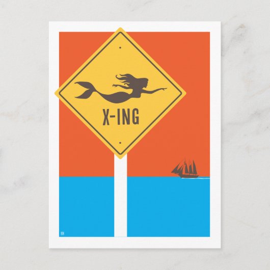 Mermaid X-ing Briefkaart (Voorkant)
