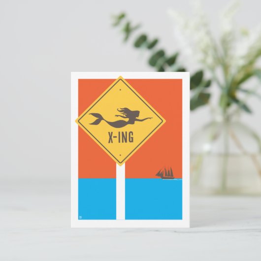 Mermaid X-ing Briefkaart (Staand voorkant)