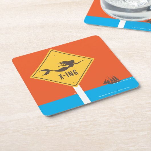 Mermaid X-ing Kartonnen Onderzetters (Schuin)