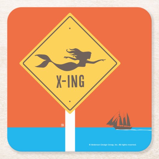 Mermaid X-ing Kartonnen Onderzetters (Voorkant)