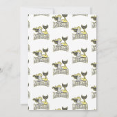 Mermaid Yellow Birthday Party Bedankt Kaart (Achterkant)