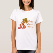 Mermaid yellow red ombre Sparkles Make some Waves T-shirt (Voorkant)