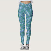 Mermaid Zee Blue Green Scale Leggings (Voorkant)