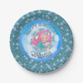 Mermaid Zee Blue Green Scales Paper Bord (Voorkant)