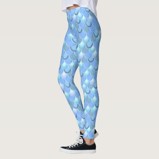 Mermaid Zee Blue Scale Leggings (Links)