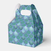 Mermaid Zee Blue Scales Dank je wel voor doos Bedankdoosjes (Achterkant)