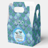 Mermaid Zee Blue Scales Dank je wel voor doos Bedankdoosjes (Geopend)