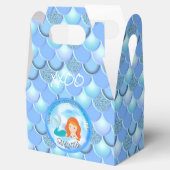Mermaid Zee Blue Scales Dank je wel voor doos Bedankdoosjes (Geopend)