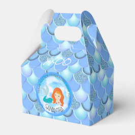 Mermaid Zee Blue Scales Dank je wel voor doos Bedankdoosjes