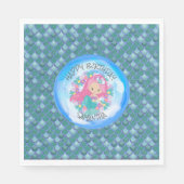 Mermaid Zee blue Scales Napkins Servet (Voorkant)