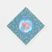 Mermaid Zee blue Scales Napkins Servet (Hoek)