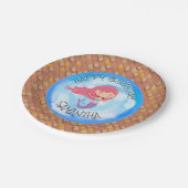 Mermaid Zee brown Sinaasappel Birthday Paper Bord (Gekanteld)