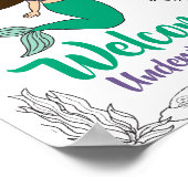 Mermaid Zee Creator Party Black Mermaid Cartoon Poster (Hoek)